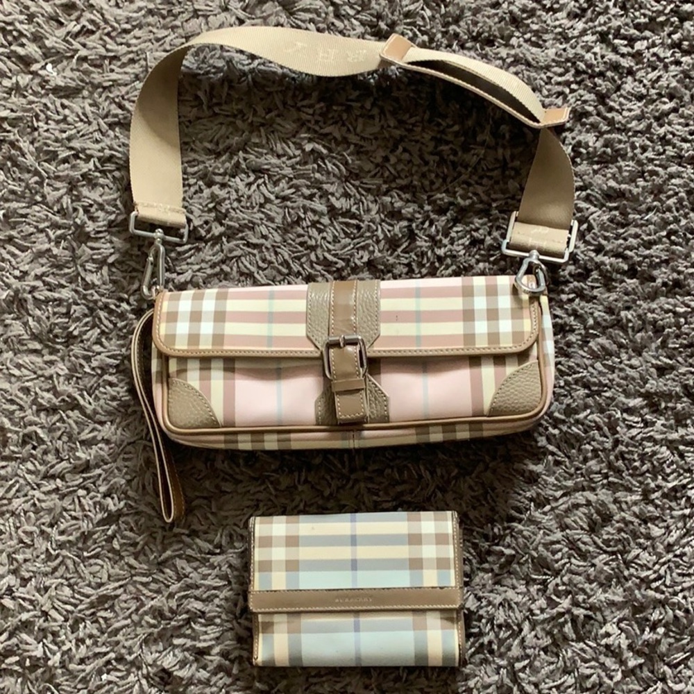 BURBERRY Shoulder/Clutch Bag & Wallet- Authentic